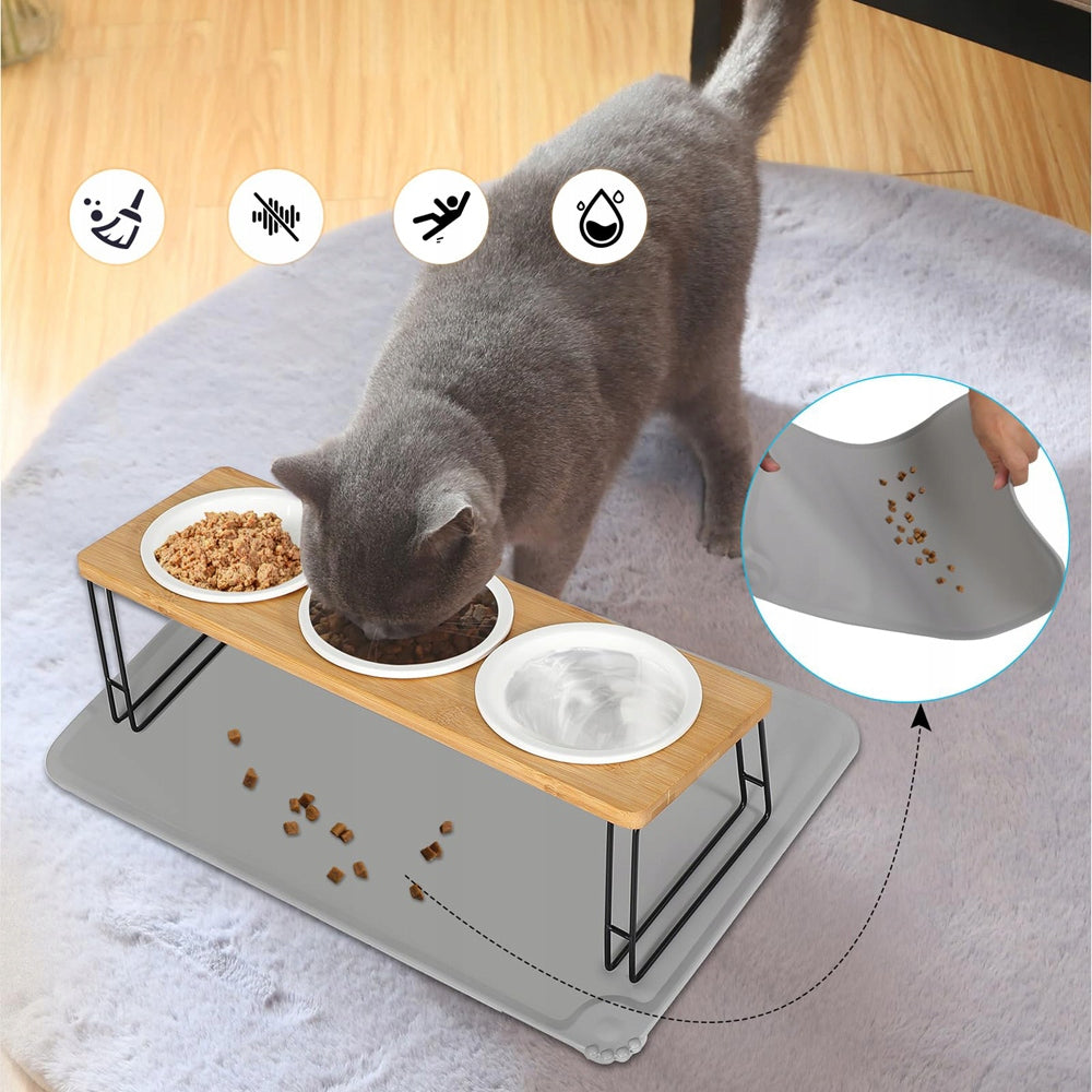 CERAMIC BOWL ON CAT DOG STAND BOWLS STRONG 3-PIECE SET Manufacturer code ZESTAW 3 CERAMICZNYCH