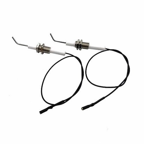 CERAMIC IGNITION ELECTRODES FOR GRILL CABLE 30 CM SET OF 2 STEEL