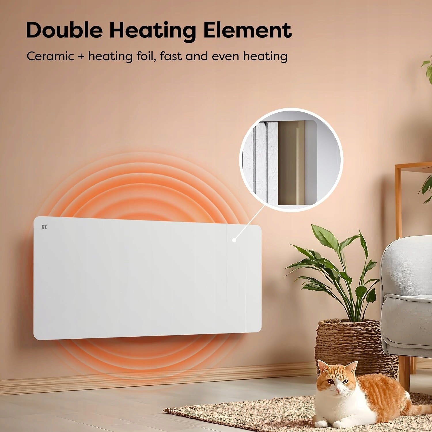 CERAMIC INERTIAL HEATER 2000W WITH HEATING FILM AND WIFI Brand Ciarra