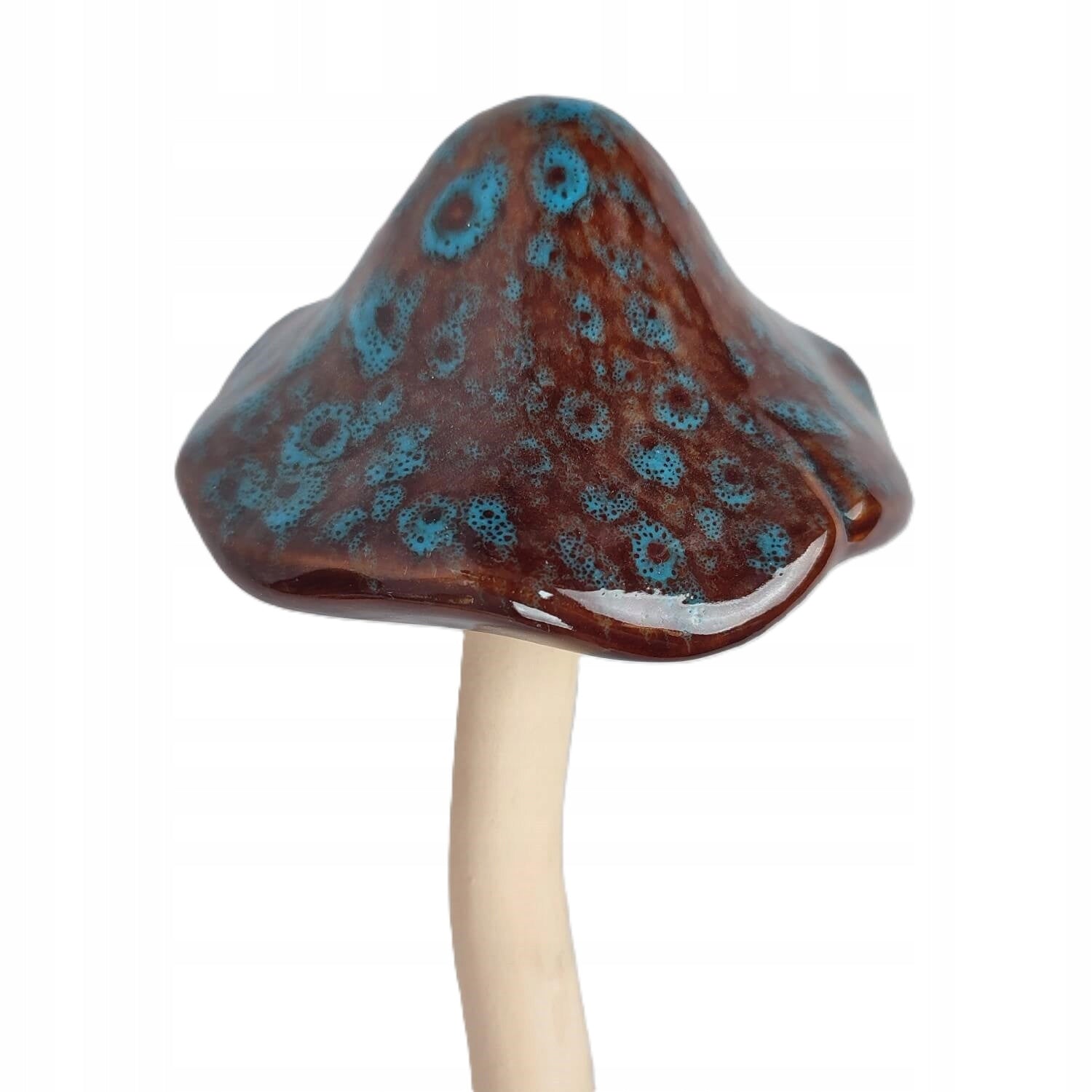 CERAMIC MUSHROOM with movable hat 28 cm to drive into the pot bed