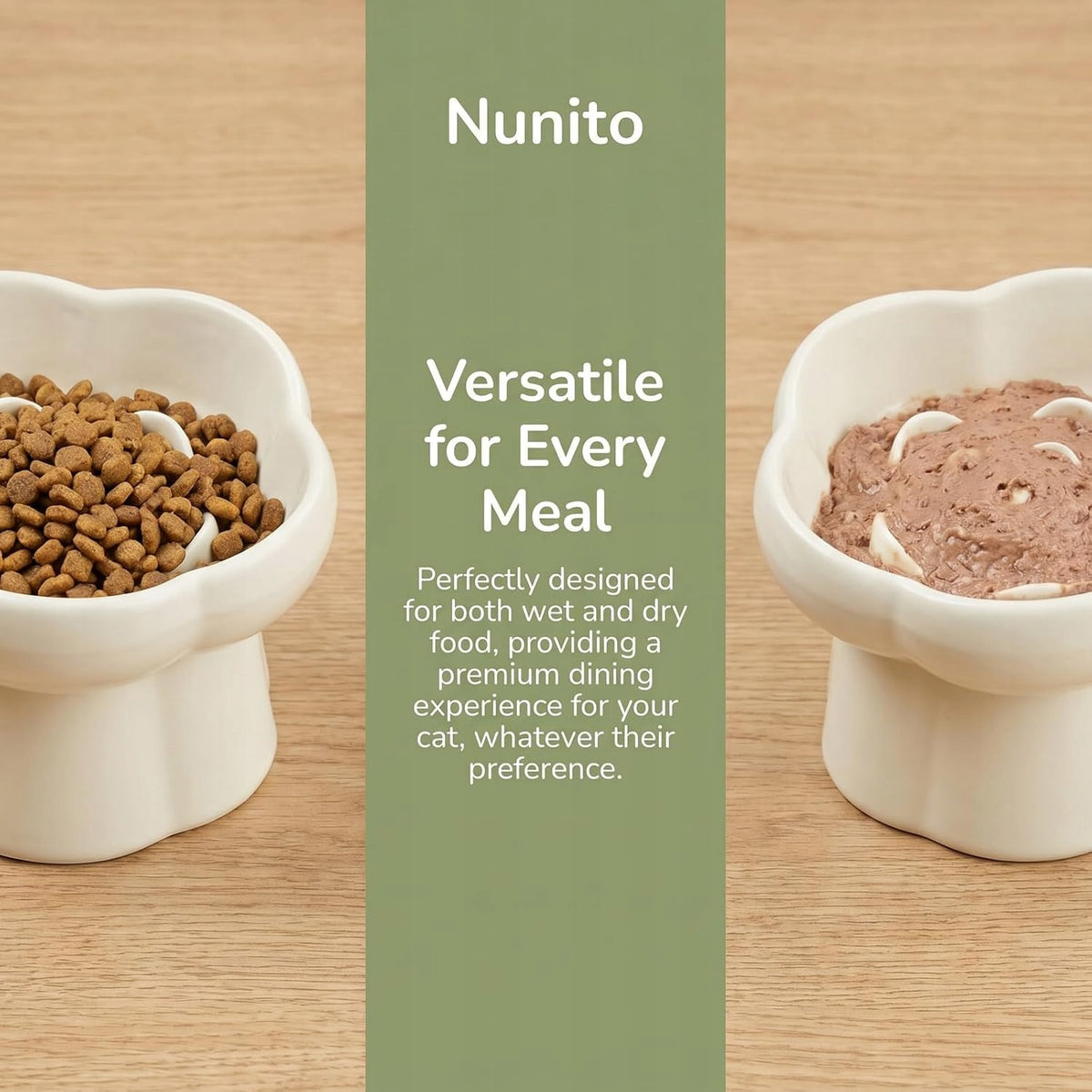 CERAMIC RAISED ANTI-EMPOWERMENT BOWL FOR CATS AND SMALL DOGS Kind automatic feeder