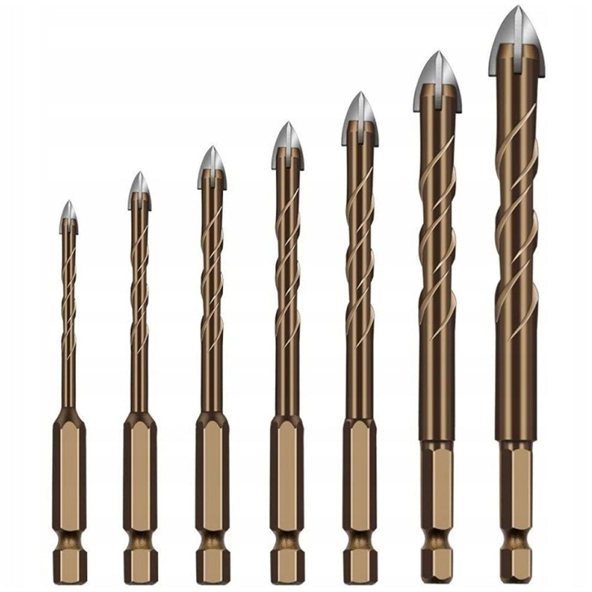 CERAMIC TILE GLASS DRILL BIT SET 7PCS 3-12MM Drill bit type guiding drill bit set