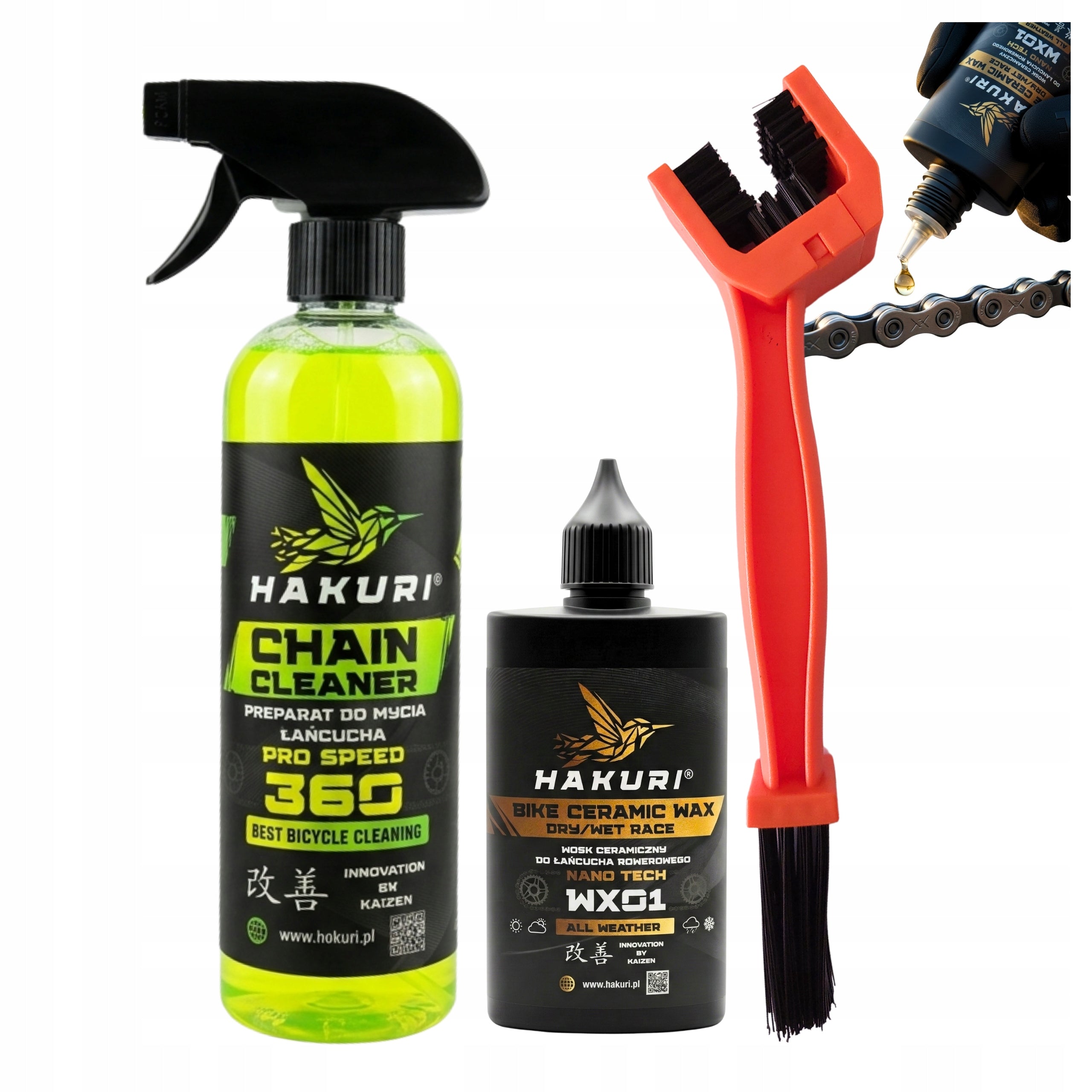 CERAMIC WAX Bicycle Chain Grease DEGREASER BRUSH