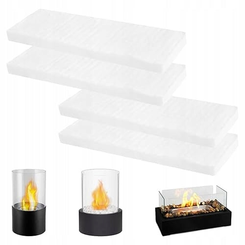 CERAMIC WOOL FOR BIOETHANOL FIREPLACE SPONGE 300X100X25MM 4PCS for Home