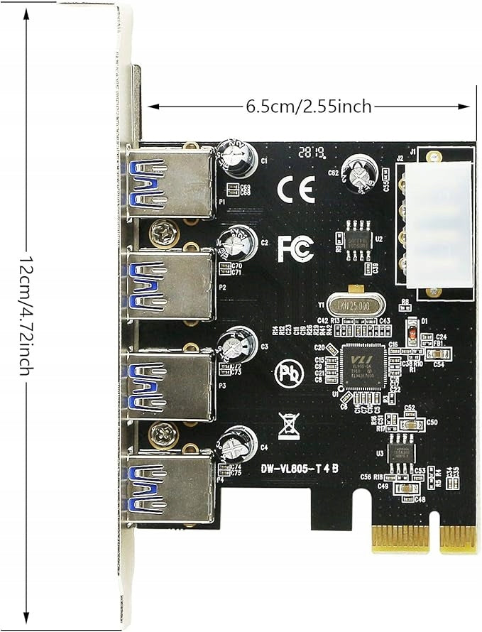 CERRXIAN 4-Port USB 3.0 Super Speed Card Internal USB Hub Packaging status original
