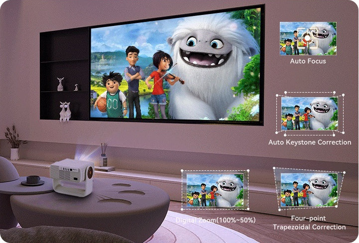CERTIFIED NETFLIX ANDROID PROJECTOR LED PROJECTOR maXvision AUTO FOCUS Manufacturer code APX1