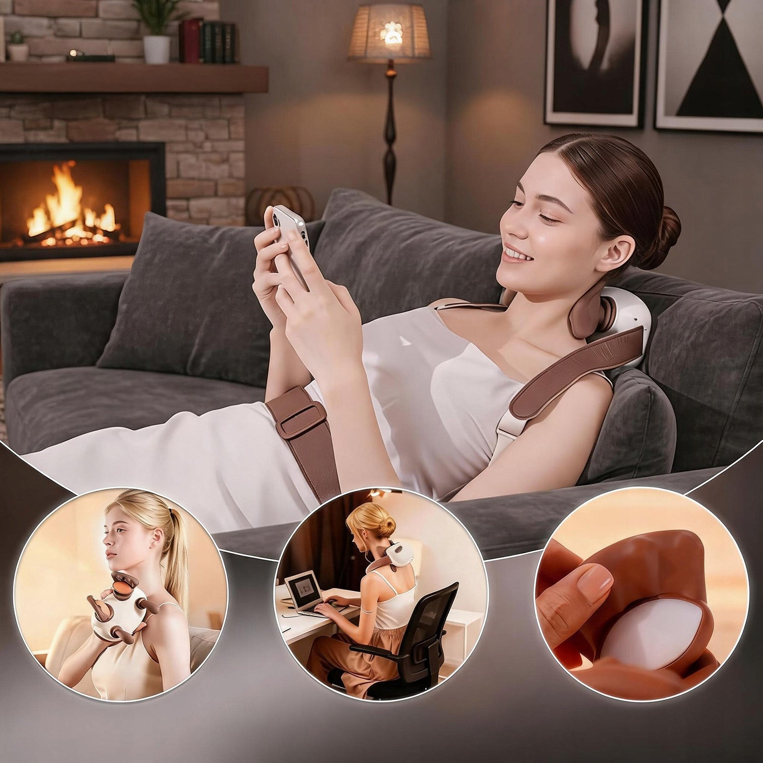 CERVICAL SPINE MASSAGER BIONIC 4D INFRARED HEATING ELECTRIC Packaging status original