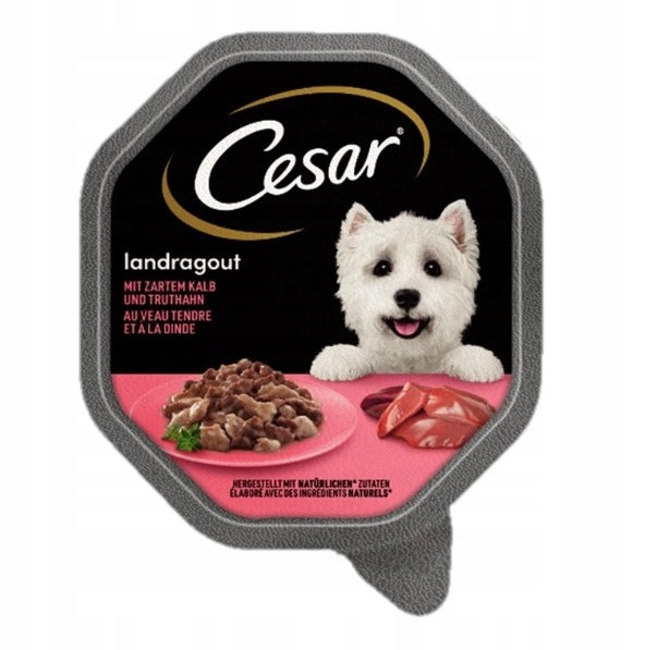 CESAR LANDRAGOUT VEAL WITH TURKEY 150G TRAY