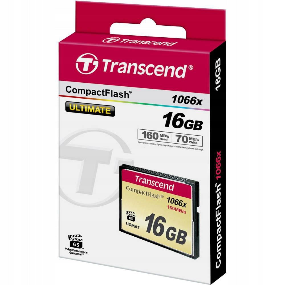 CF memory card Transcend 16 GB 1000x Model 0760557823537