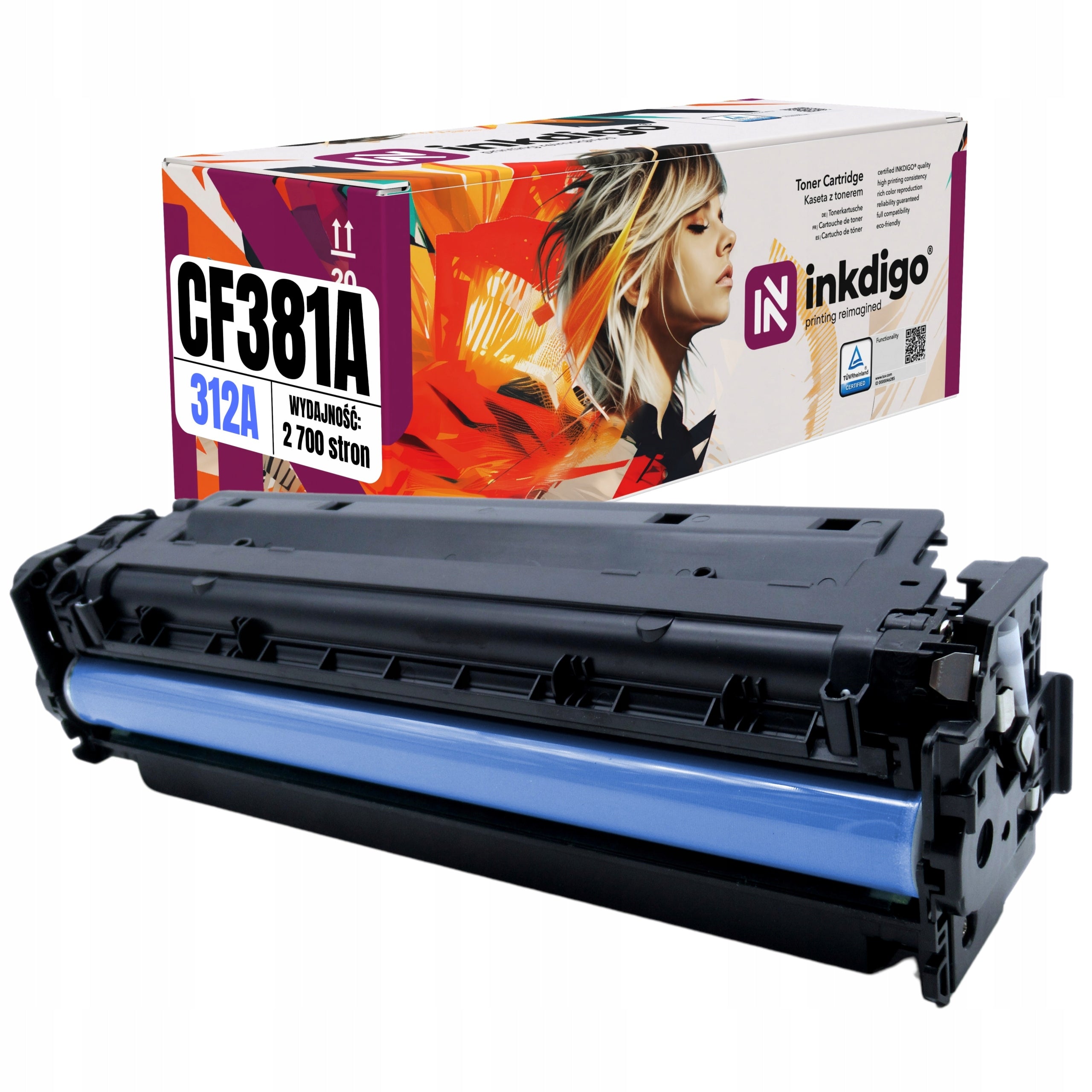 CF381A Toner Cartridge 312A Replacement for HP Color LaserJet Pro MFP M476 dn/dw/nw