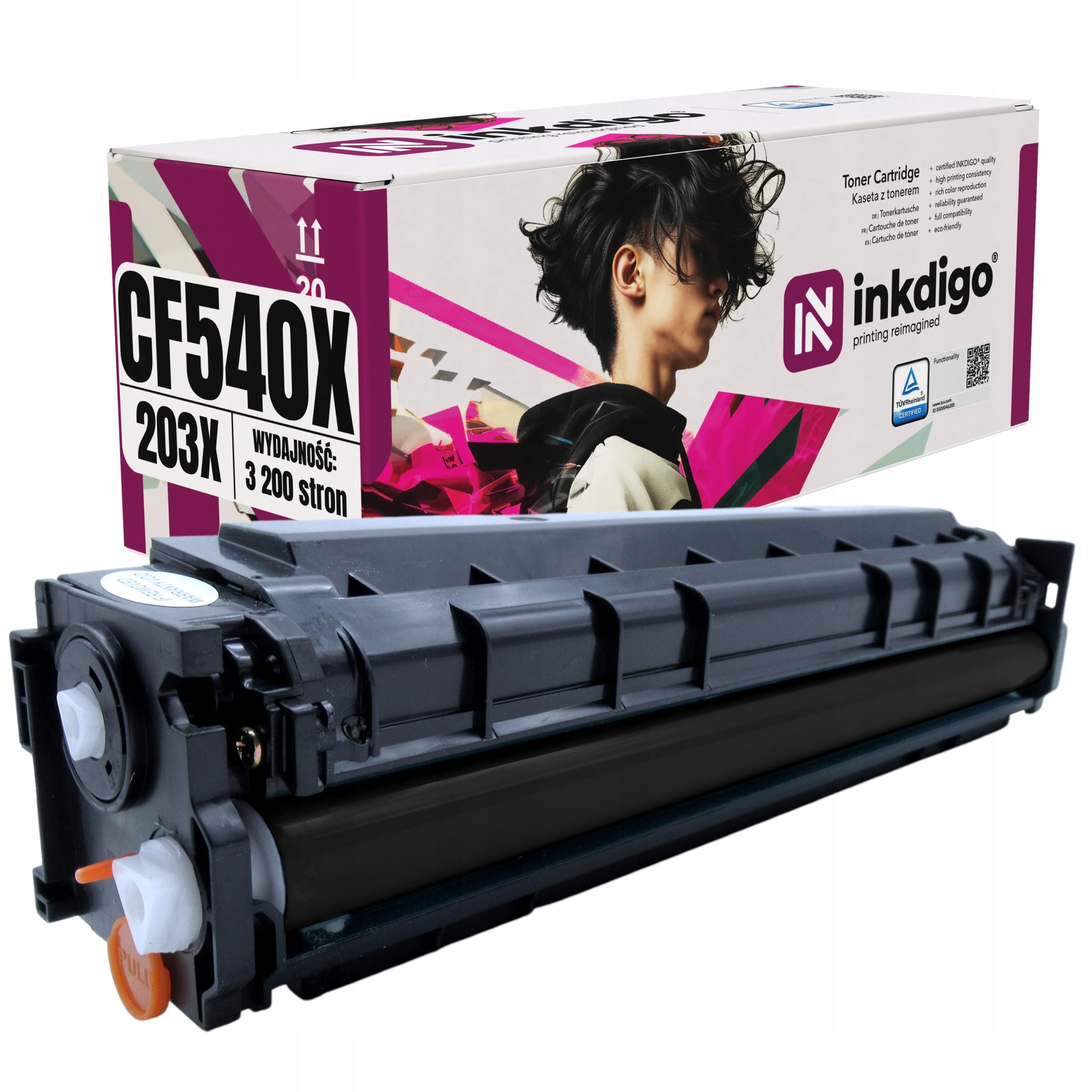 CF540X Toner Cartridge 203X Replacement for HP Color LaserJet Pro M254 MFP M280 M281