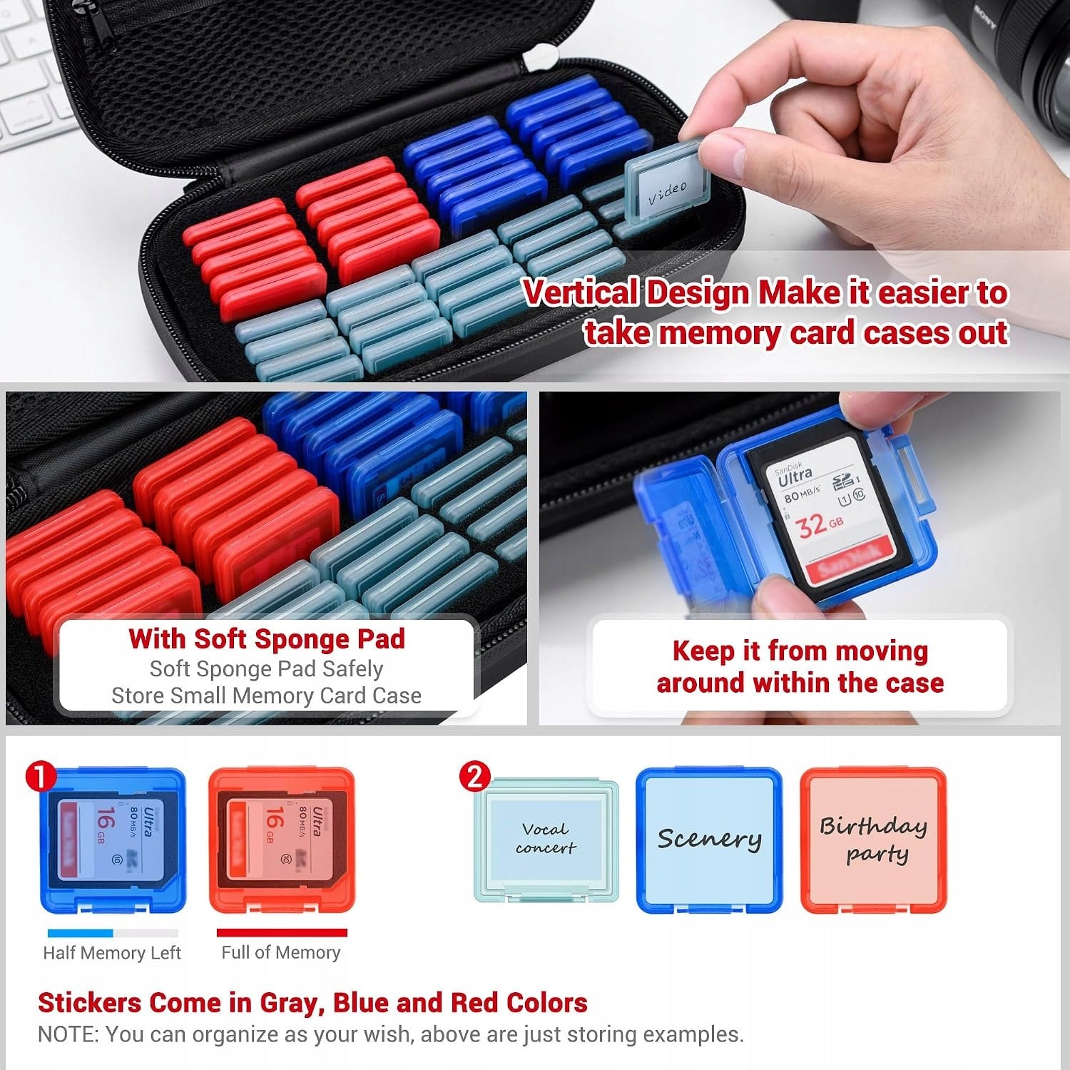 CFEXPRESS CARD CASE TYPE A AND SD 40 ENCLOSURES WATERPROOF EVA PU Manufacturer no brand