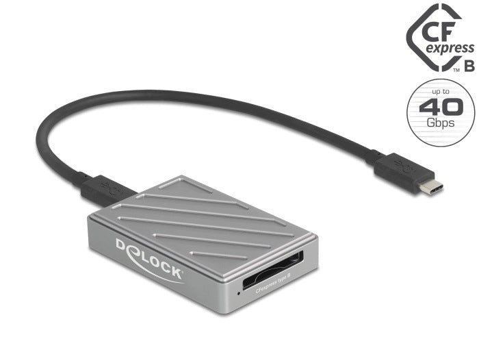 CFexpress memory card reader type B USB-C 40Gb/s Delock 91021