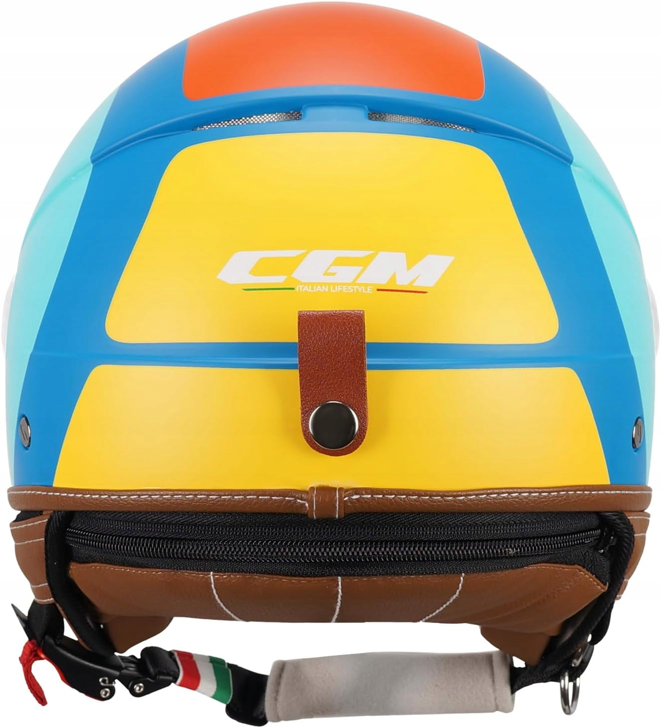 CGM Helmet Jet 191G PIX SPRINT Celeste Arancione L ECE 22.06 Manufacturer no brand