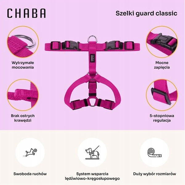 CHABA Harness Guard L 2,5cm fuchsia Product weight with unit packaging 0.16 kg