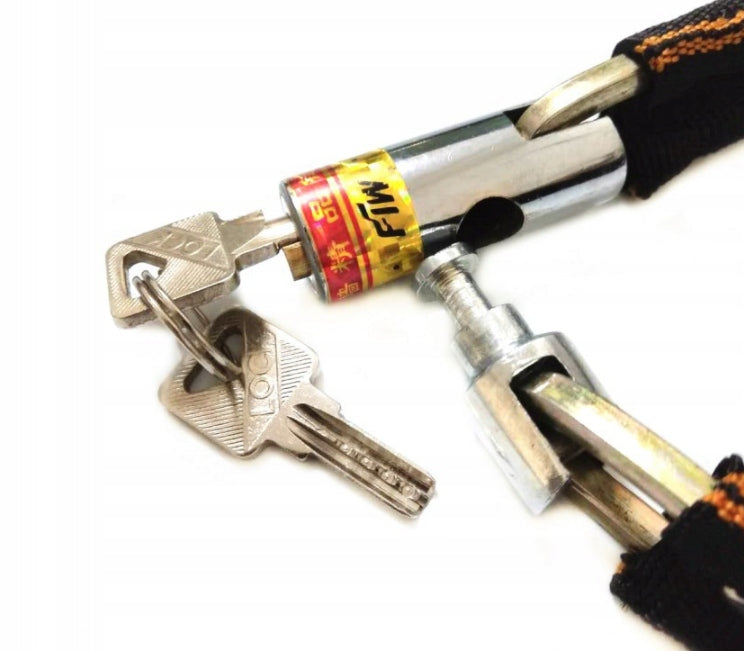 CHAIN BICYCLE LOCK FOR MOTORBIKE CLASP BICYCLE CABLE PROTECTION Manufacturer code ROWER MOTOR ZABEZPIECZENIE