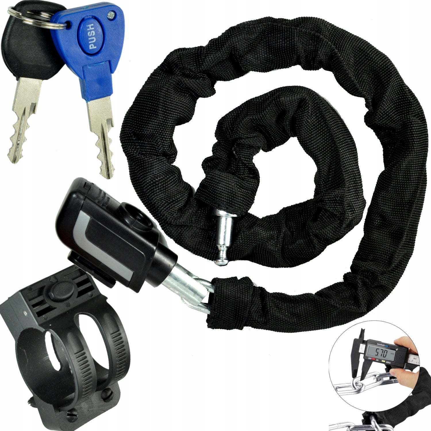 CHAIN BICYCLE LOCK for Bike Motor KEY LOCK