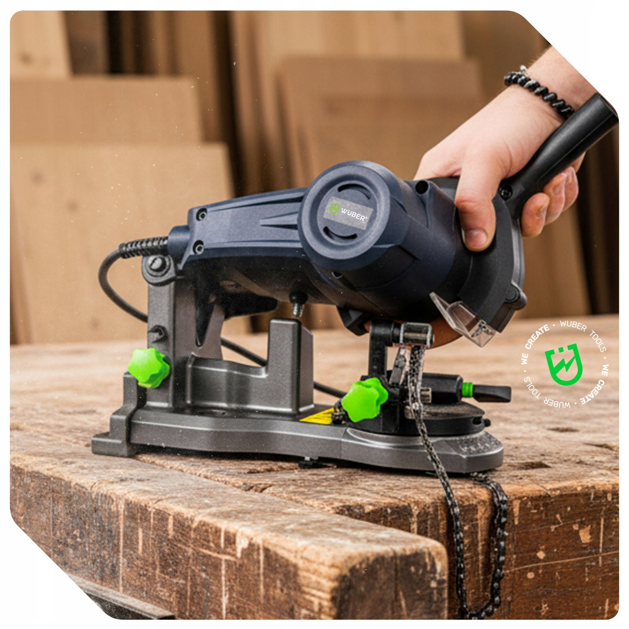 CHAIN SHARPENER 85 IN SAW BLADES ELECTRIC SHARPENER +DISC Packaging status original