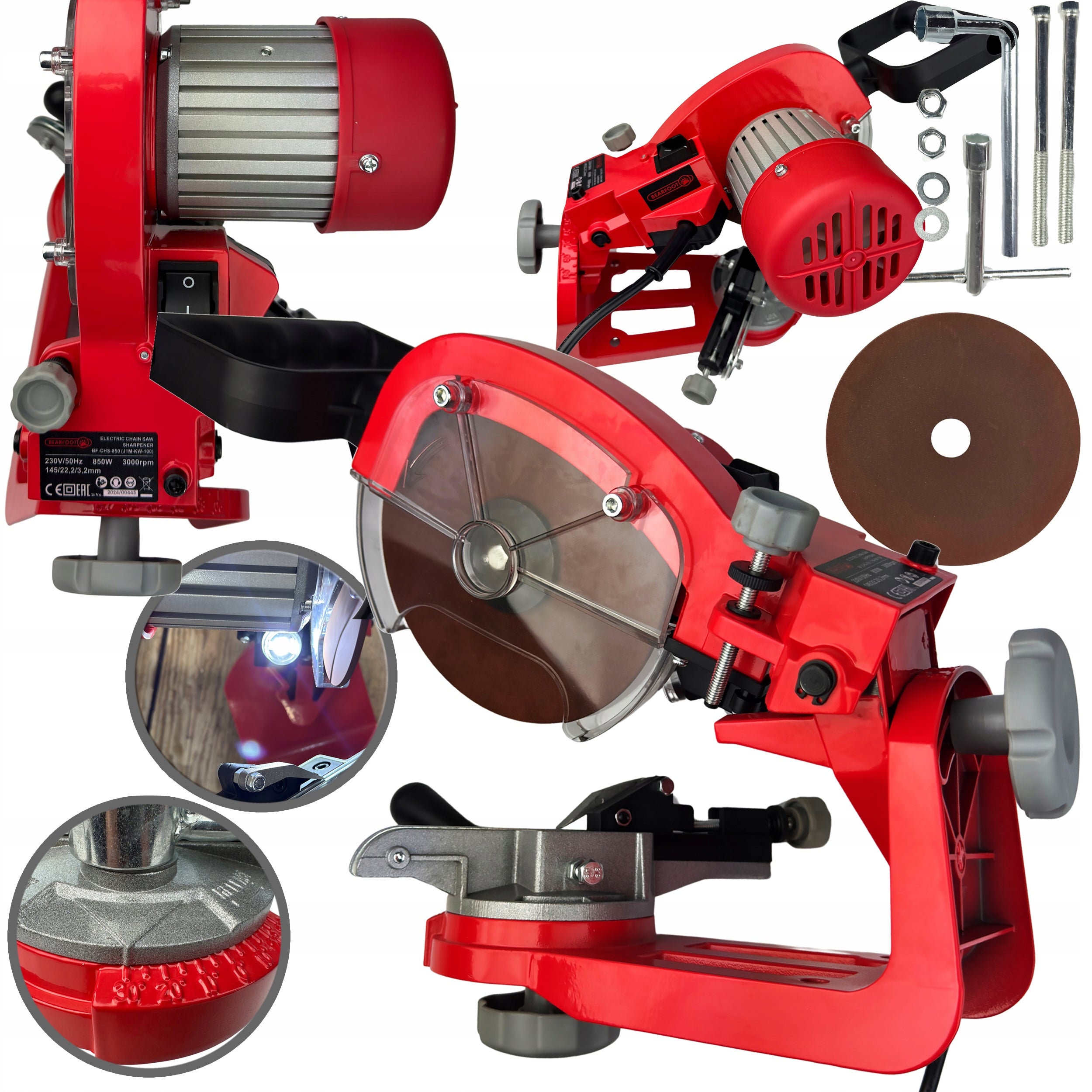 CHAIN SHARPENER ELECTRIC INDUCTION METAL LARGE WITH LED 2x DIAL