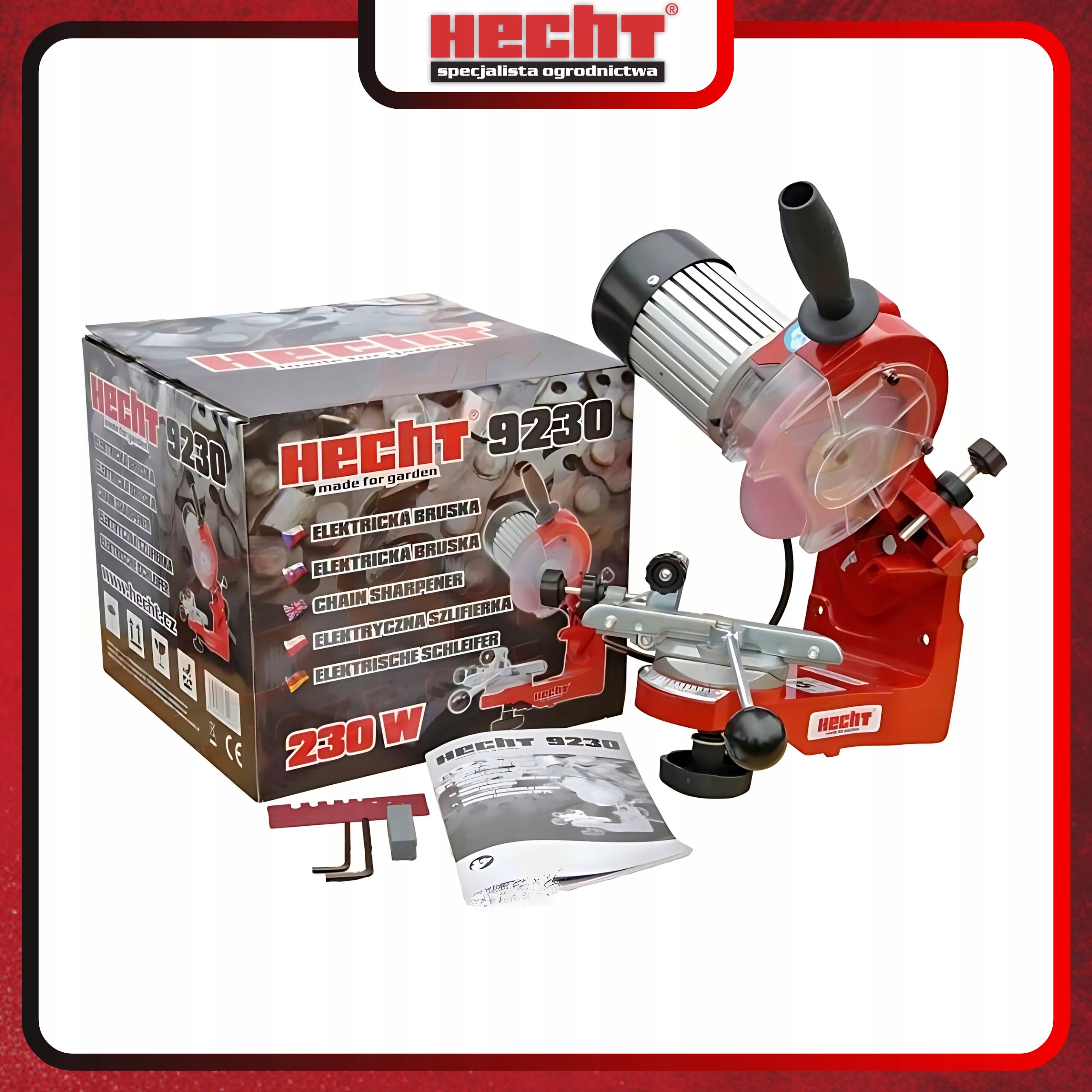 CHAIN SHARPENER FOR SHARPENING SAW BLADE HECHT 9230 POWER 230W DISC Packaging status original