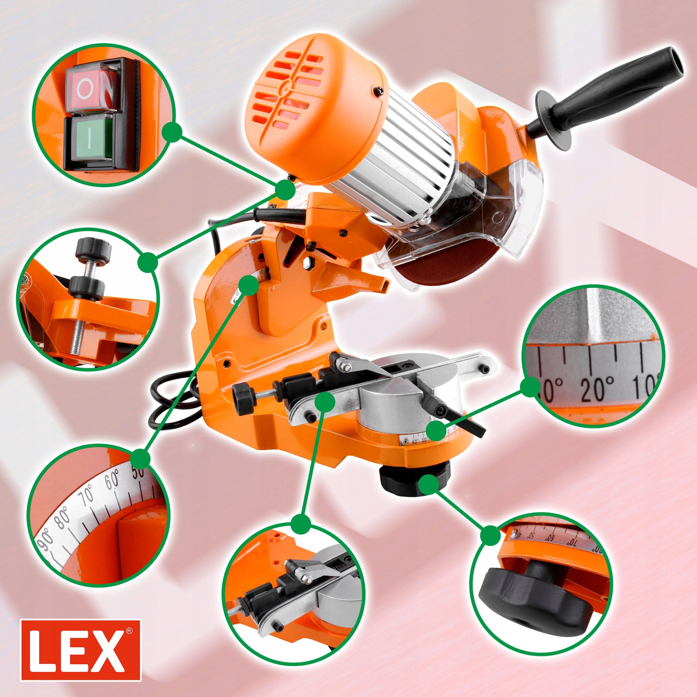 CHAIN SHARPENER SAW CHAINSAW ELECTRIC INDUCTIVE LARGE 2 DISCS EAN (GTIN) 5901122703266