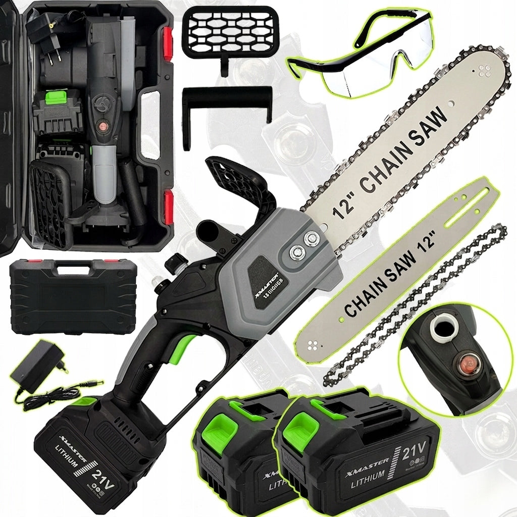 CHAINSAW 12" BRUSHLESS CORDLESS SAW LUBRICATION 2X AKU