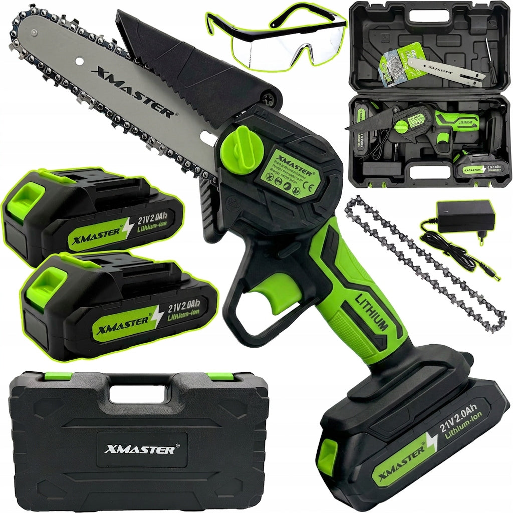 CHAINSAW 6" 6 INCH CORDLESS SAW BRANCH 2xAKU SET 1000W