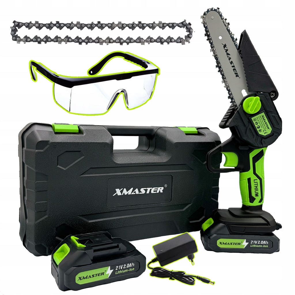 CHAINSAW 6 6 INCH CORDLESS SAW BRANCH SET 1000W 2XAKU Power supply rechargeable battery