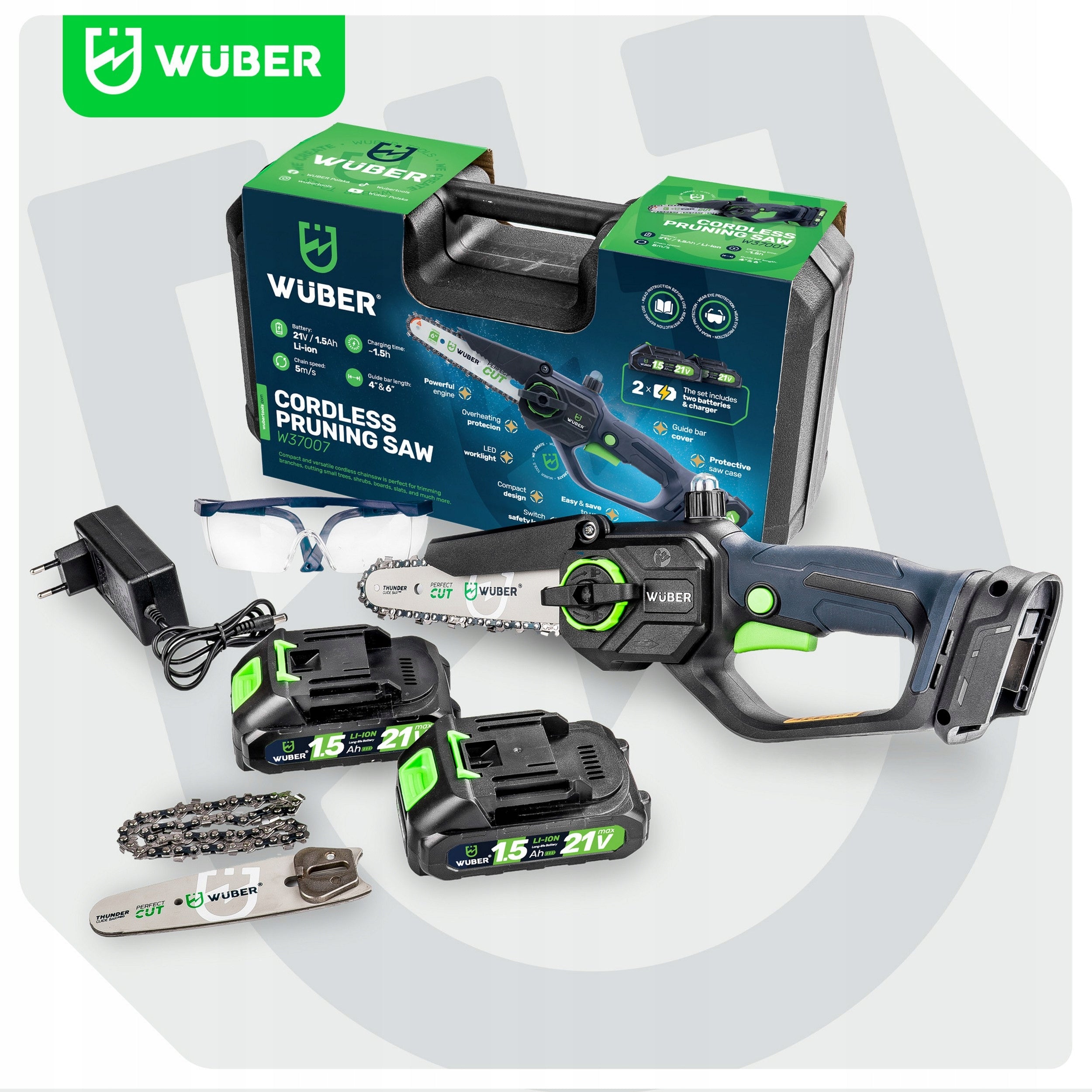 CHAINSAW BRANCH MINI CORDLESS SAW FOR BRANCH 2 AKU WUBER Manufacturer code W37007 PILARKA DO DREWNA