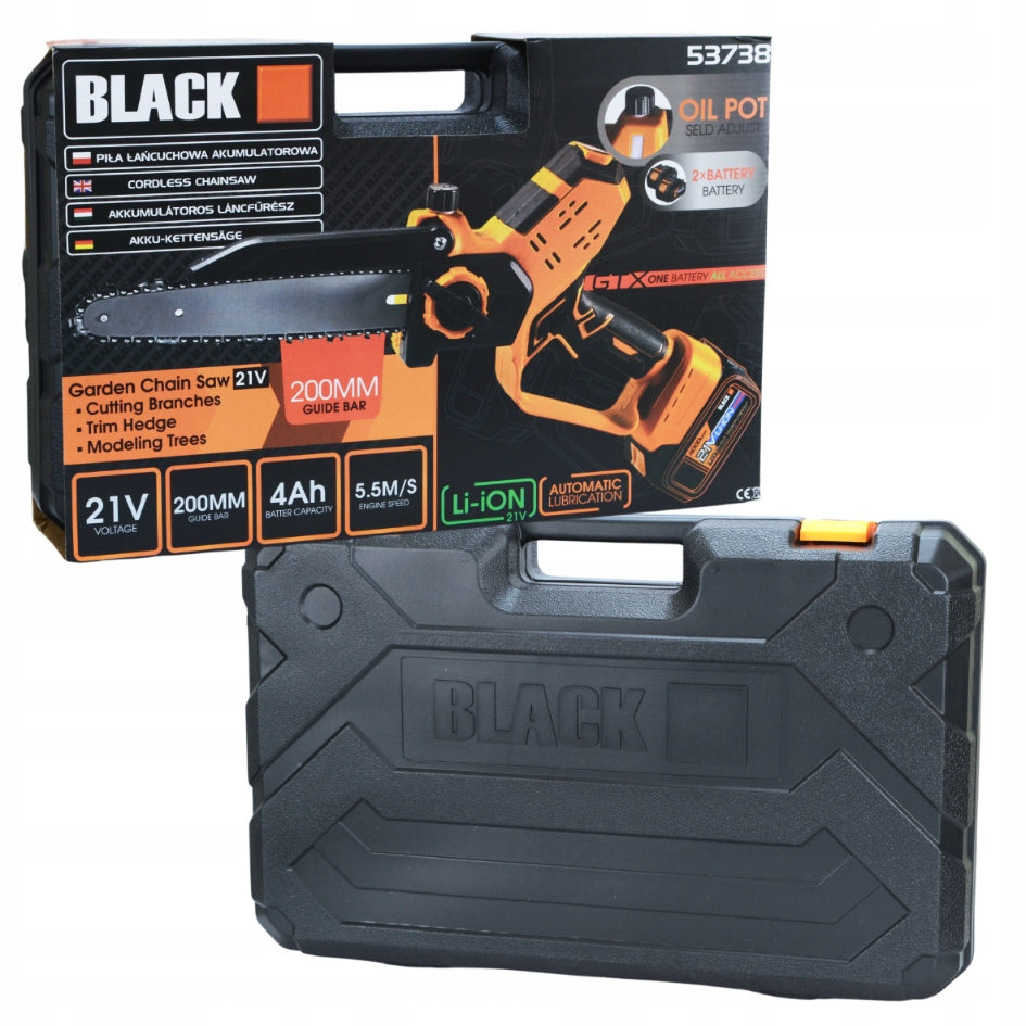 CHAINSAW CORDLESS BRANCH SAW 8" 2 X 4 AH LUBRICATION BL Power supply rechargeable battery