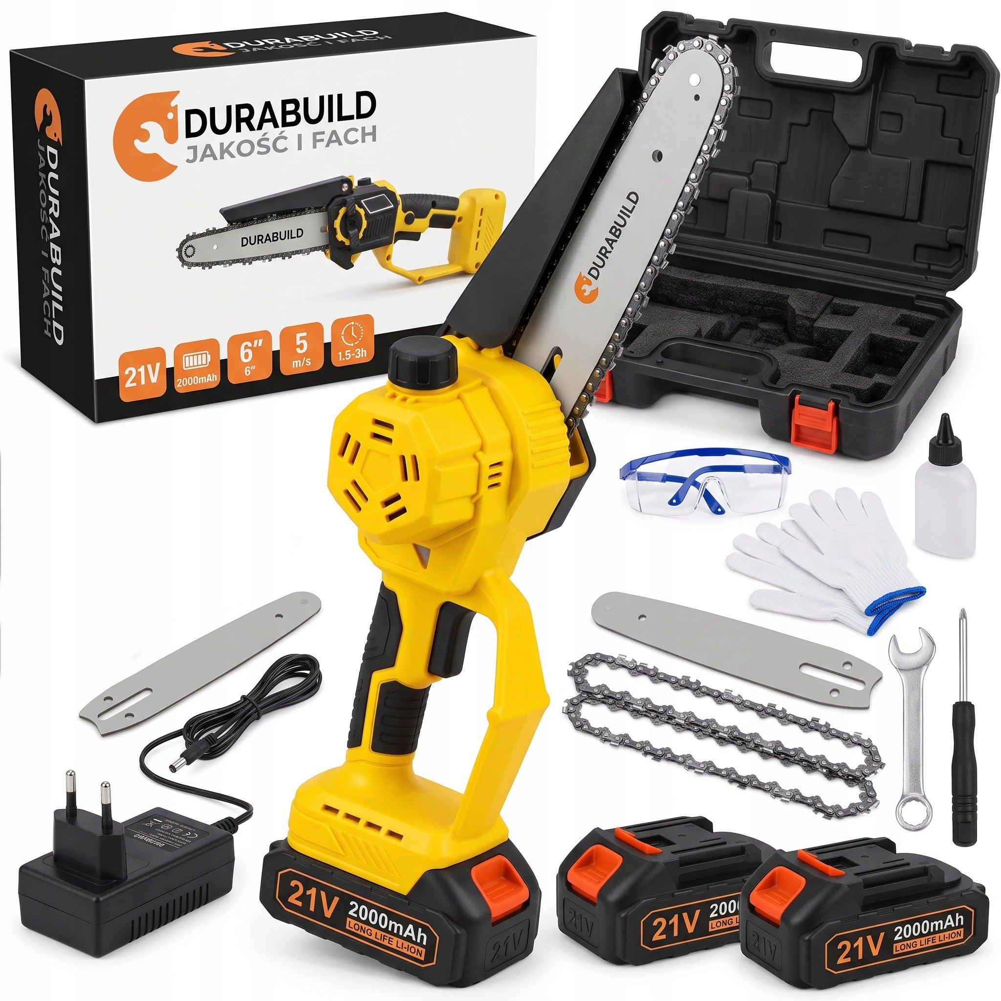 CHAINSAW CORDLESS BRUSHLESS BRANCH 8" 6" 21V SUITCASE