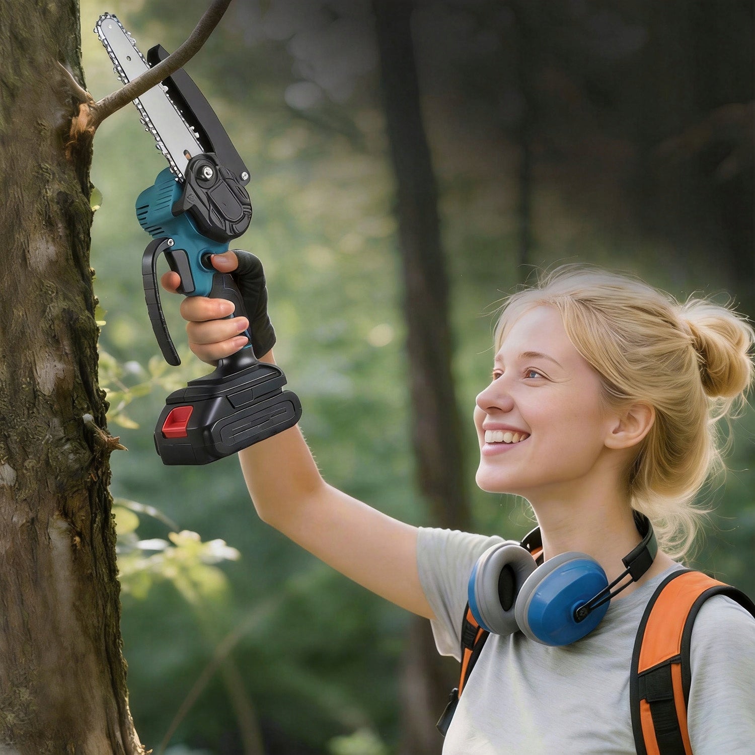 CHAINSAW CORDLESS ELECTRIC BRANCH SAW 6" 3 X AKU 21V Manufacturer code ZESTAW PIŁA SEKATOR SCHWARZTOOLS