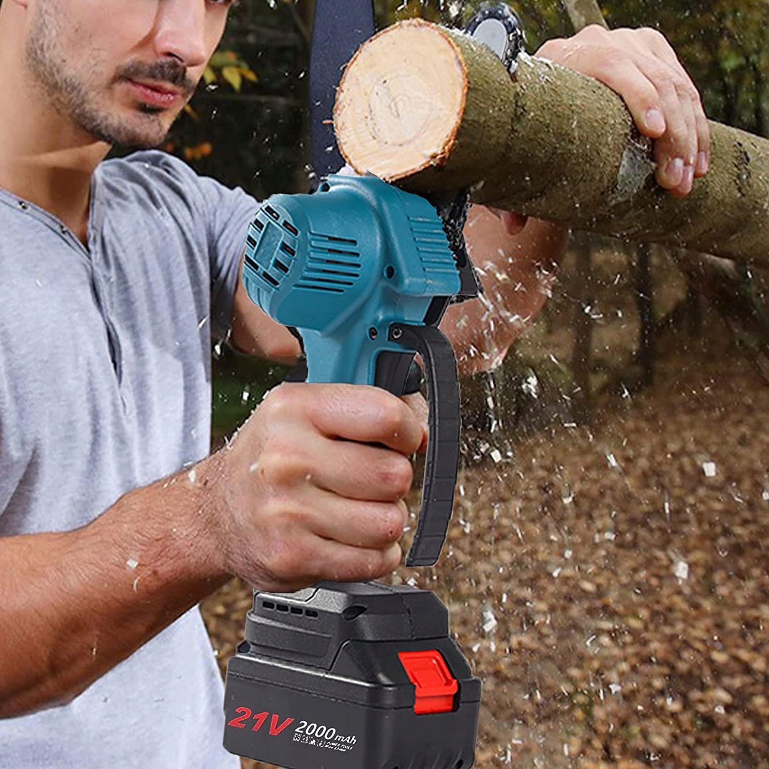CHAINSAW CORDLESS ELECTRIC BRANCH SAW FOR GARDEN Power supply rechargeable battery