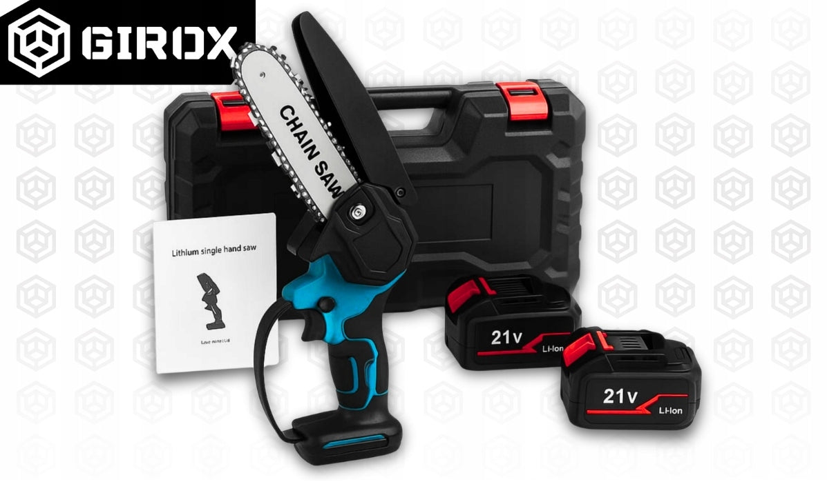 CHAINSAW CORDLESS HAND BRANCH SAW 2 BATTERIES 21V Packaging status original
