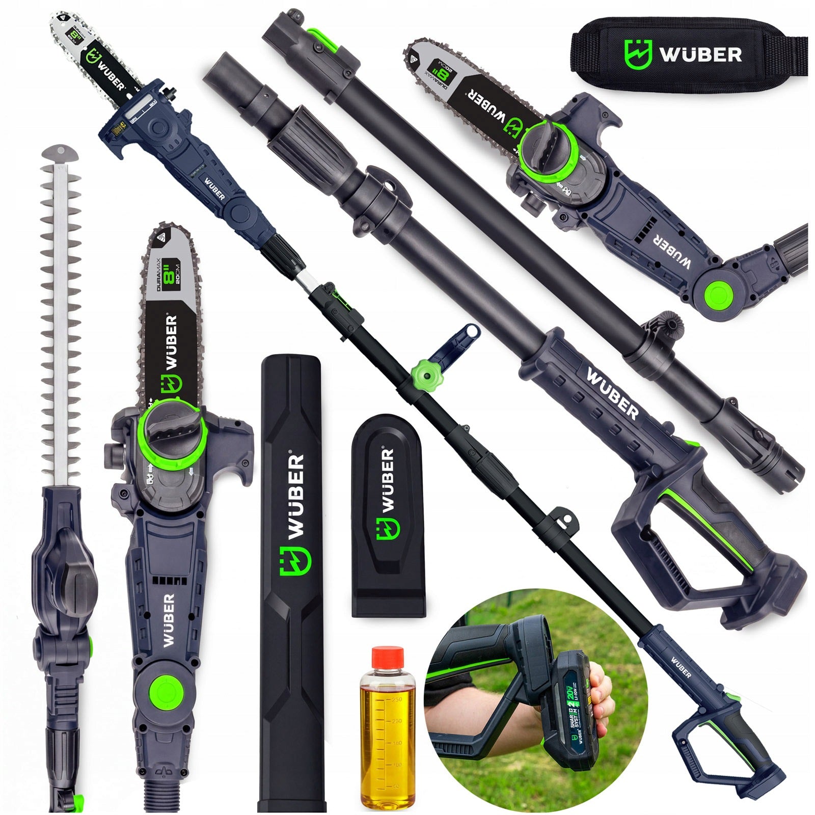 CHAINSAW CORDLESS HEDGE TRIMMER 2IN1 ON BOOM 3 M