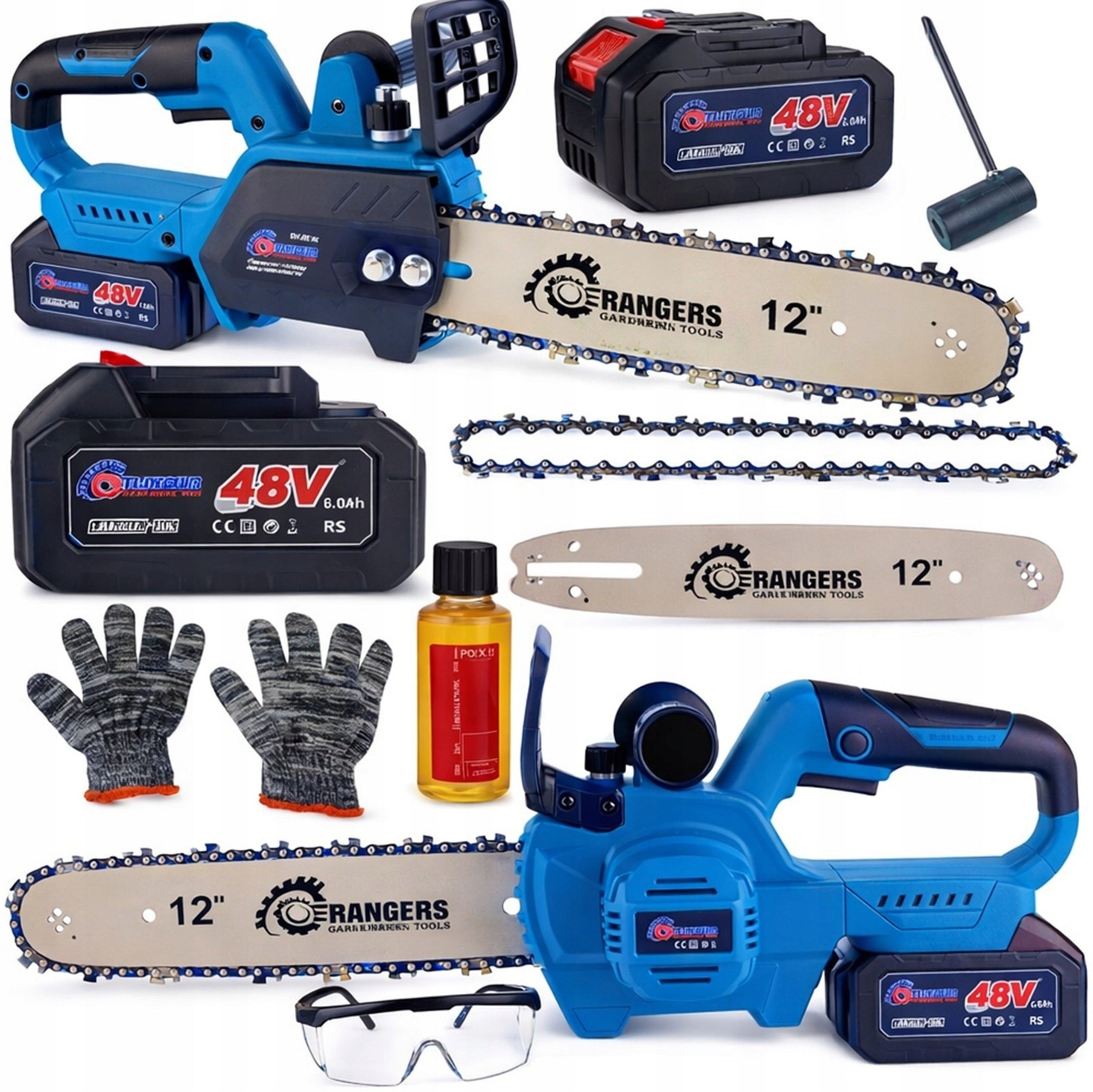 CHAINSAW CORDLESS SAW 48V 2 X AKU 12 INCH ELECTRIC 12"