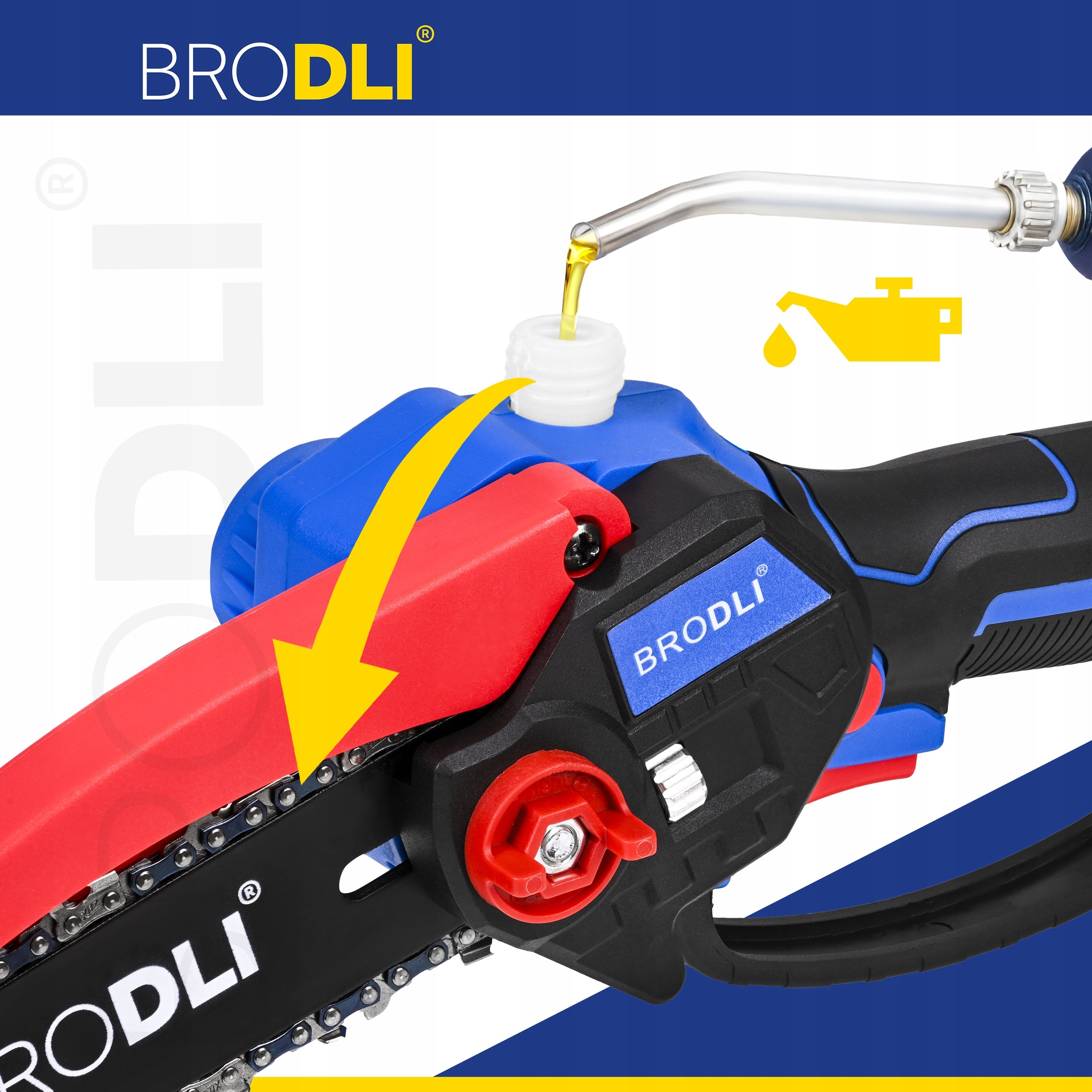 CHAINSAW CORDLESS SAW BRANCH OILING AUTO TENSIONING Power supply rechargeable battery