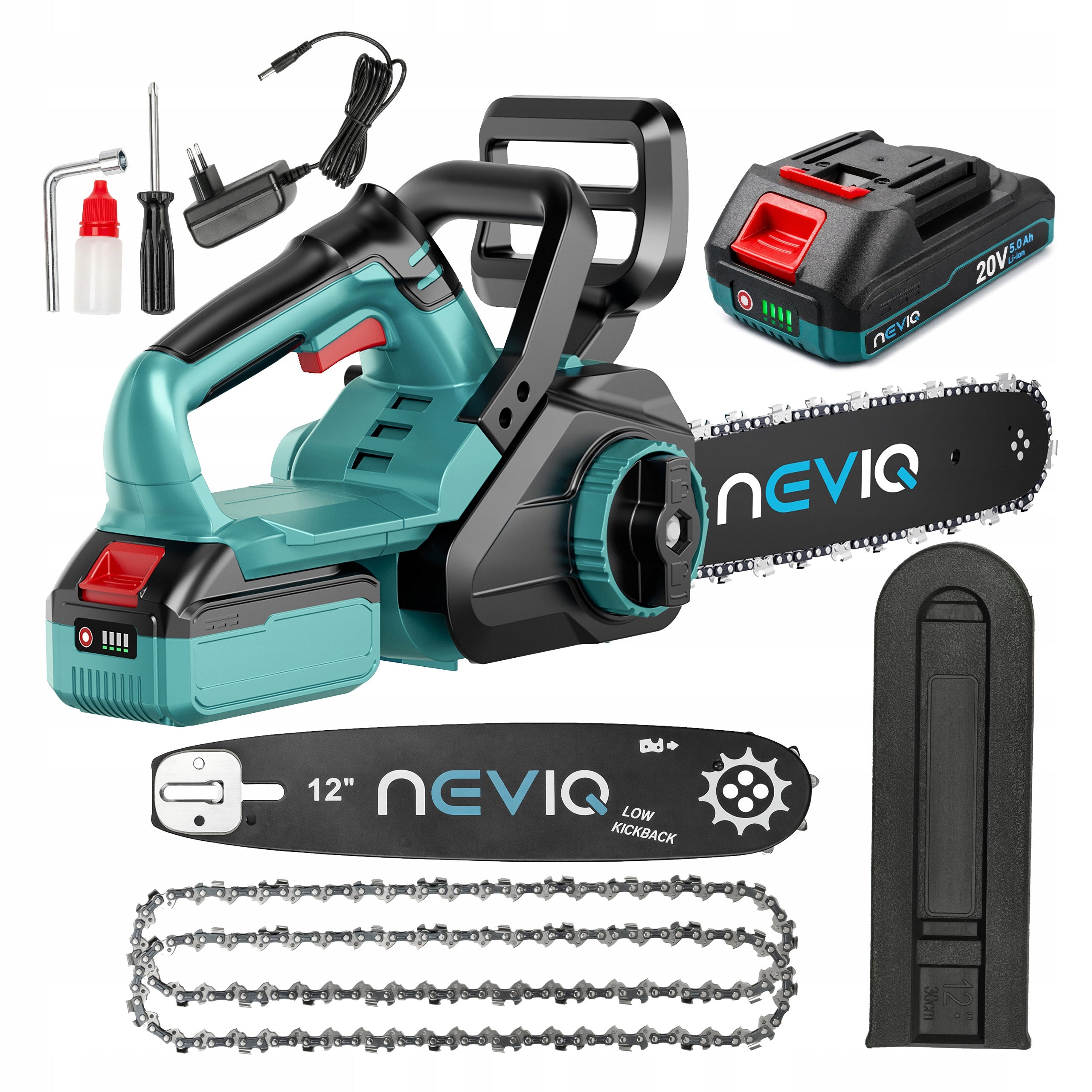 CHAINSAW CORDLESS SAW FOR WOOD BRANCH STRONG 12" NEVIQ