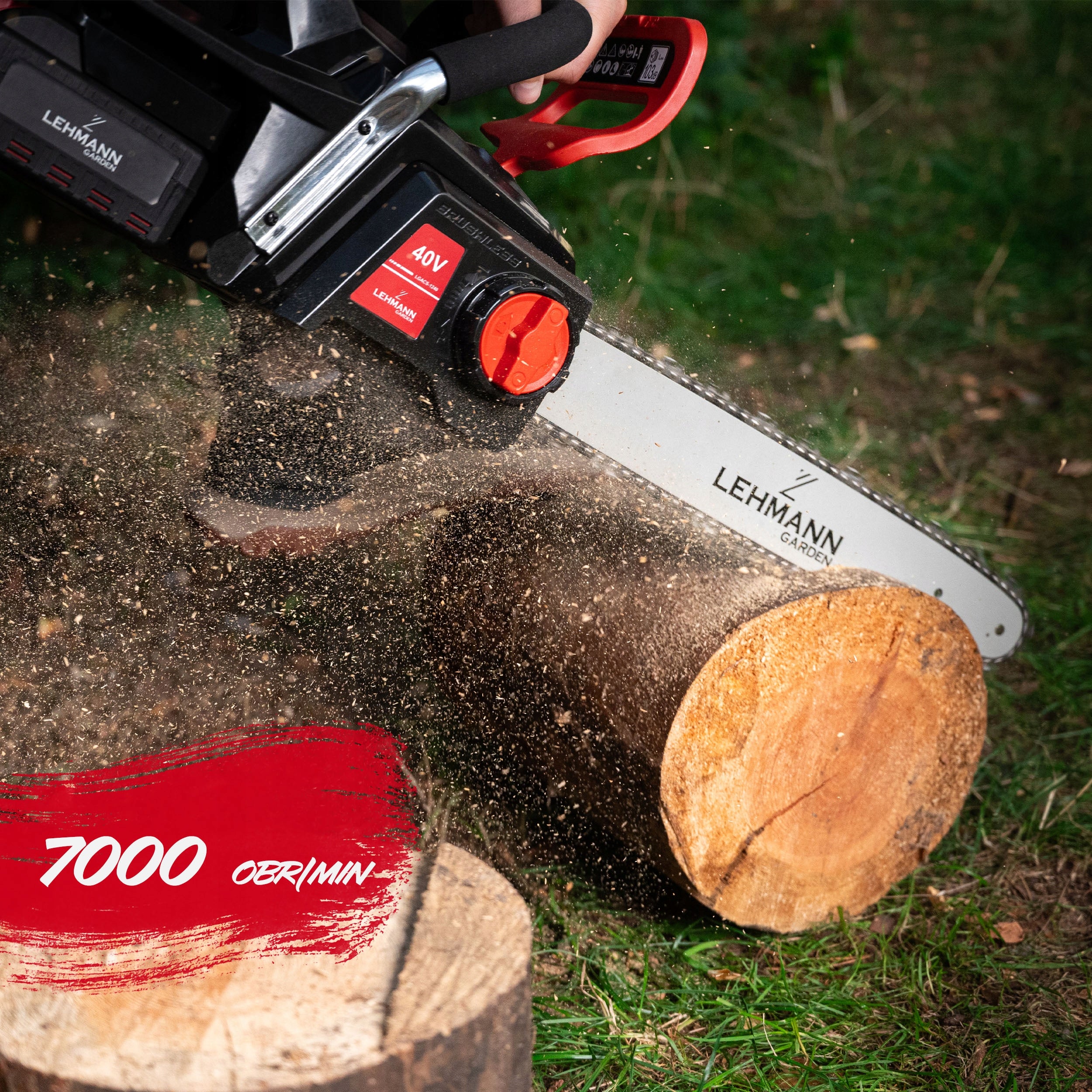 CHAINSAW CORDLESS WOOD BRANCH STRONG AKU 40V 41cm Brand Lehmann