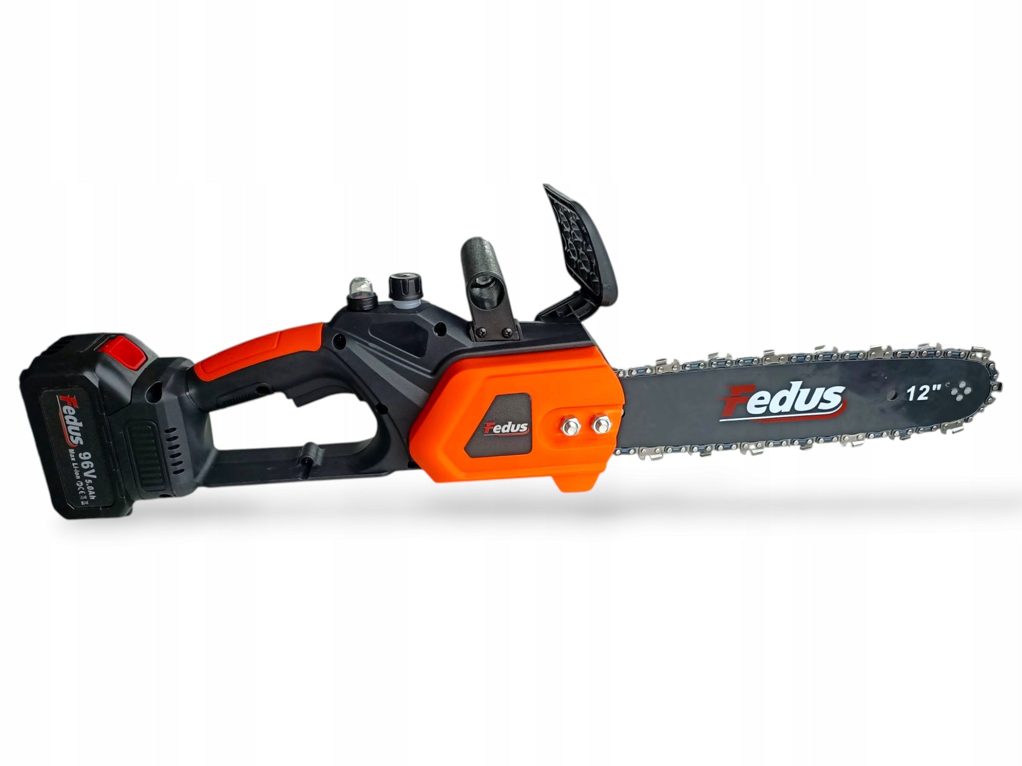 CHAINSAW FEDUS CORDLESS BRUSHLESS 12 inches 2xACCUMULATORS Power supply rechargeable battery