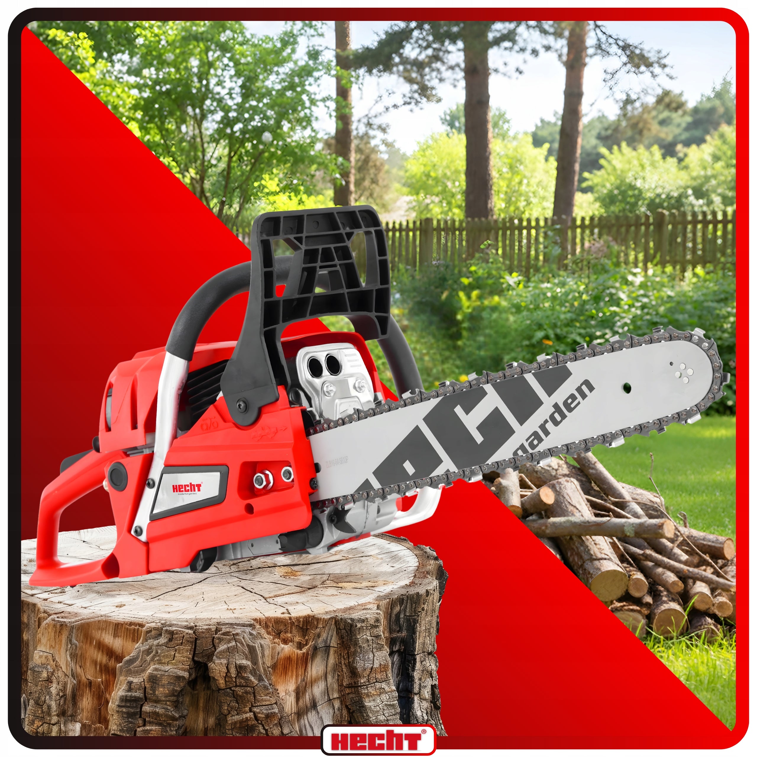 CHAINSAW HECHT 95221 POWER 2,6 HP OIL + CHAIN x2 Brand Hecht