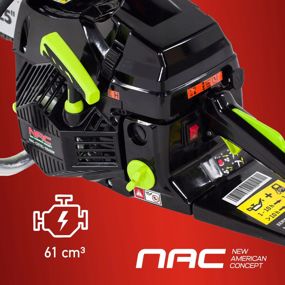 CHAINSAW NAC 50CM (20") 61CM3 2,85KW WALBRO OREGON Packaging status original