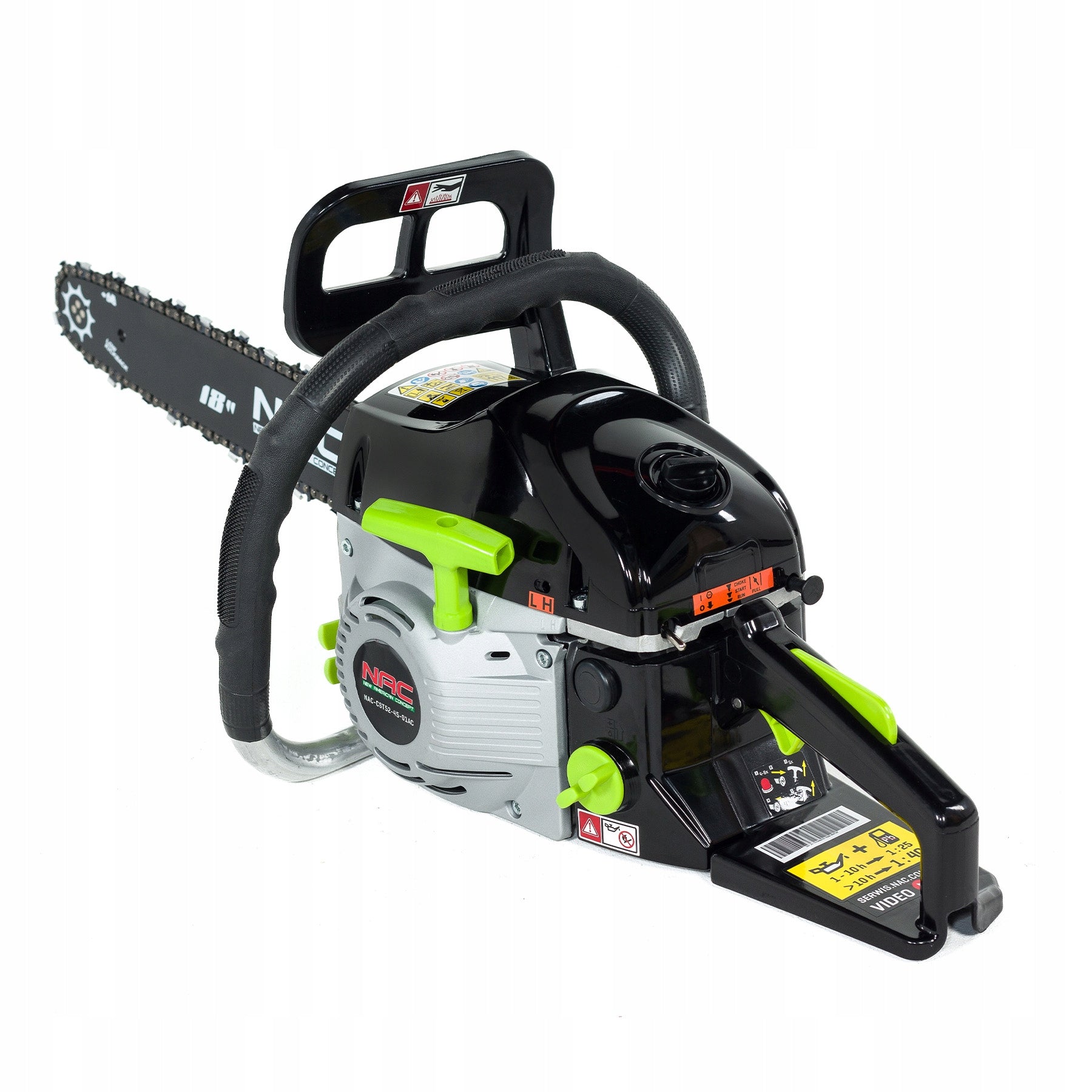 CHAINSAW NAC CST52-45-01AC45CM 18" 49,3CM3 1,9KW Batteries included no