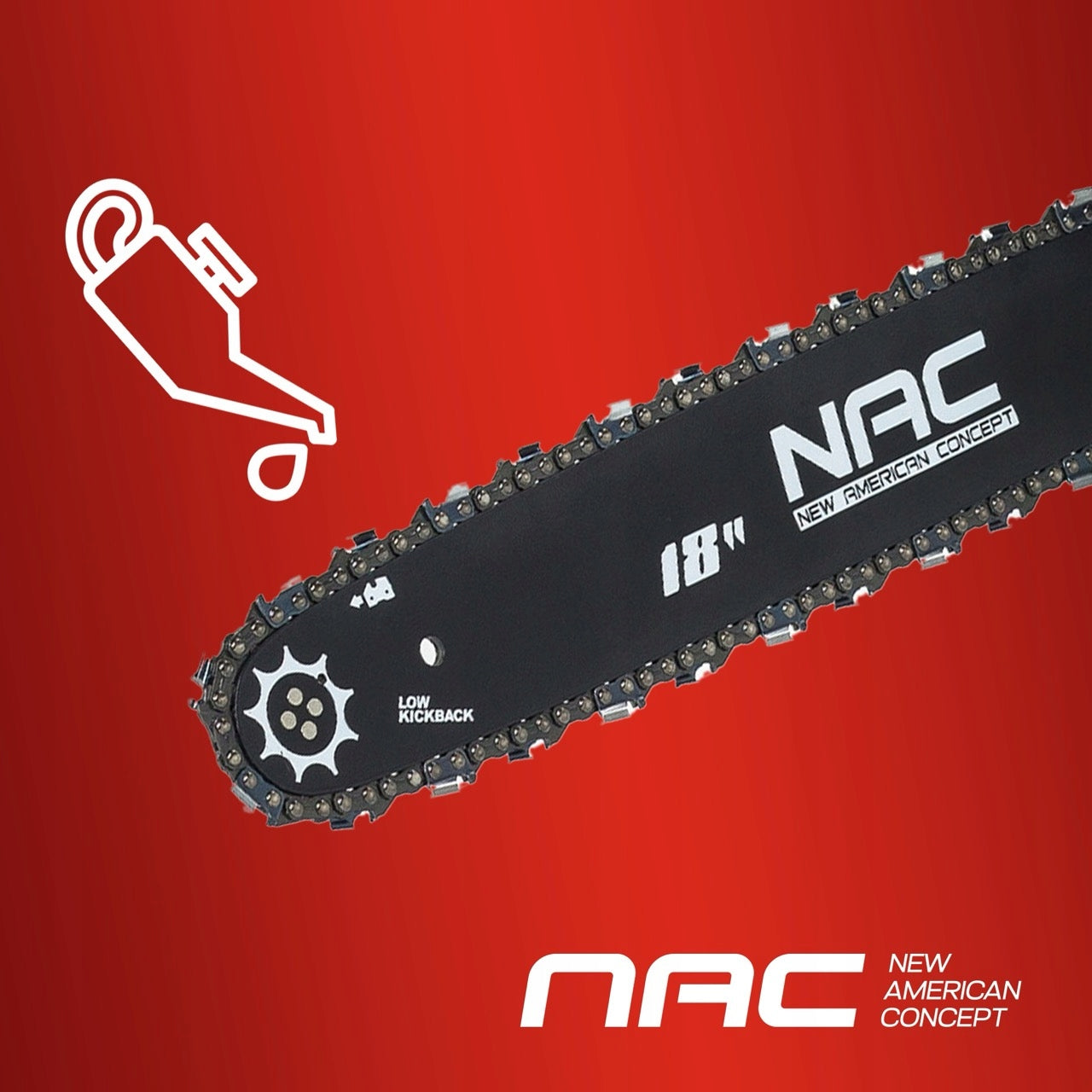 CHAINSAW NAC CST52-45-01AC45CM 18" 49,3CM3 1,9KW Manufacturer code NAC-CST52-45-01AC