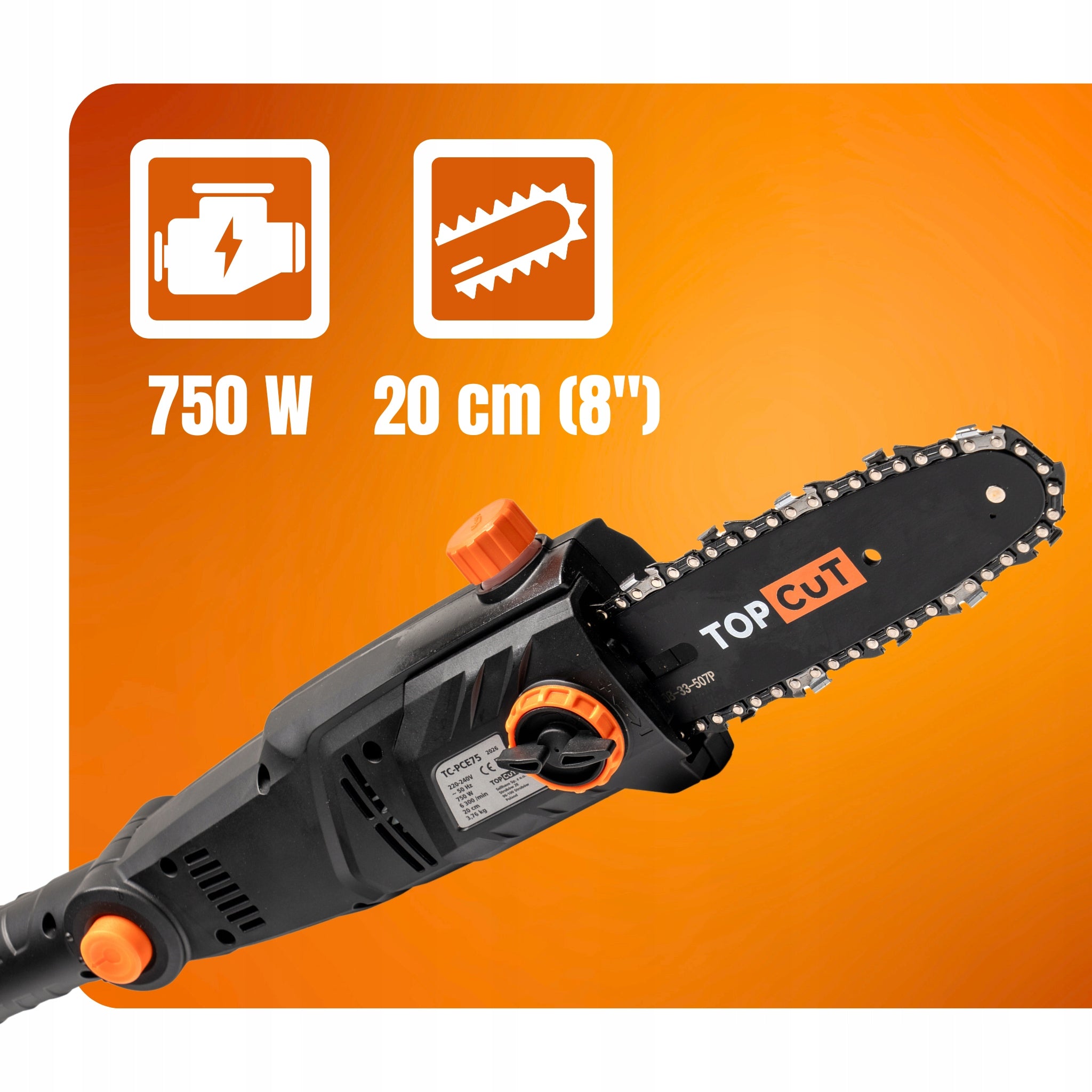 CHAINSAW ON BOOM ELECTRIC SAW TOP CUT 750W LENGTH 2,8M Manufacturer code 5905842547650