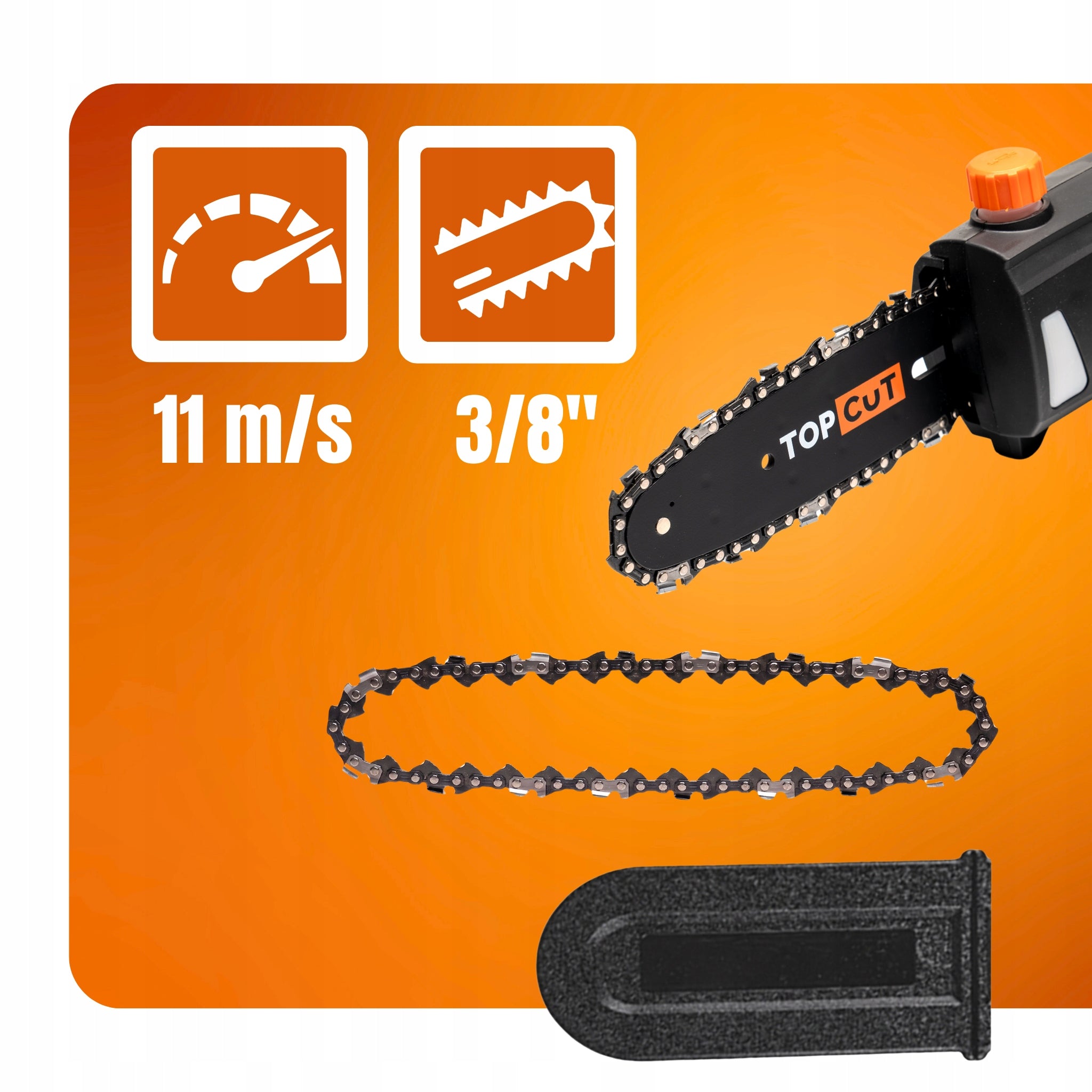 CHAINSAW ON BOOM ELECTRIC SAW TOP CUT 750W LENGTH 2,8M Power supply mains