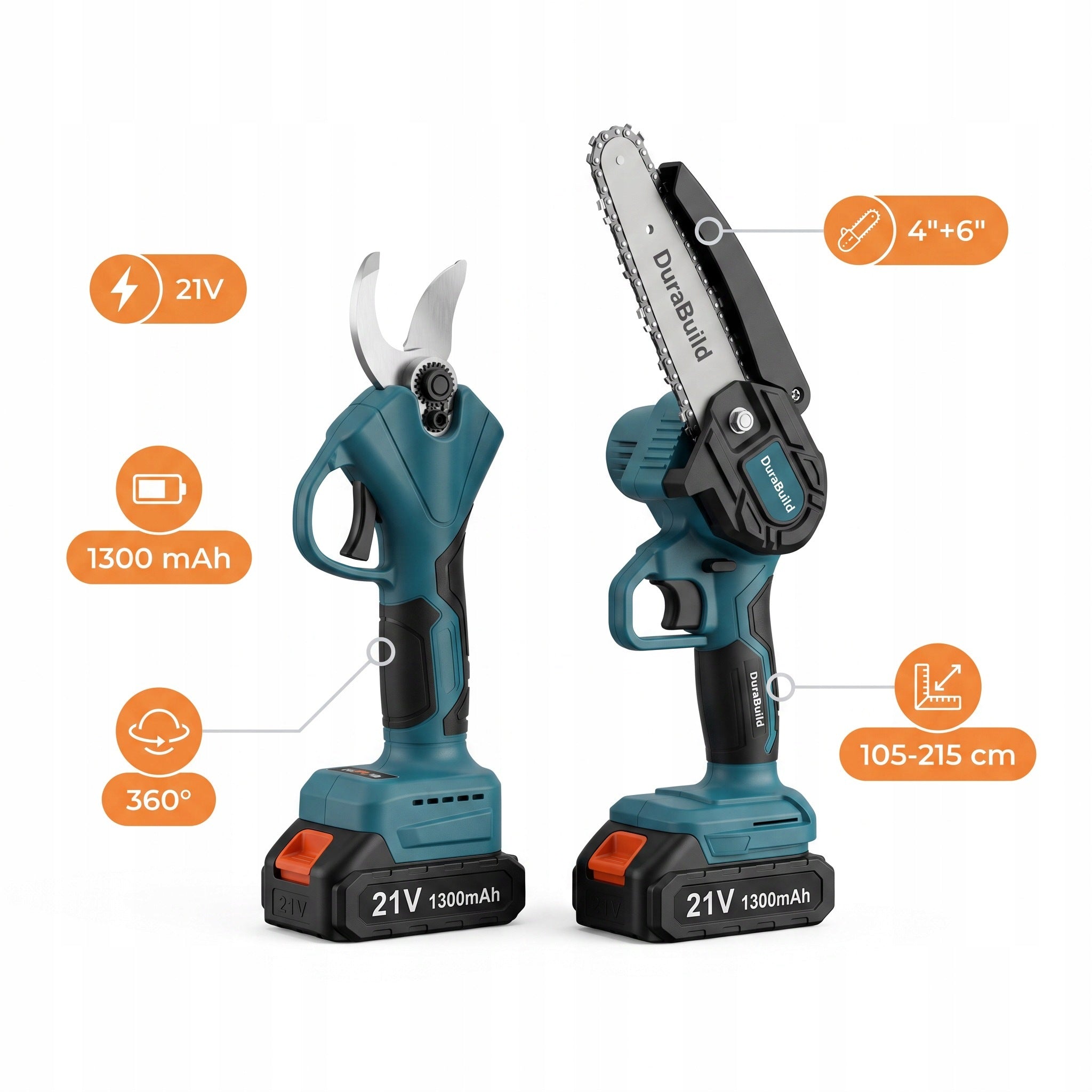 CHAINSAW PRUNING SHEAR ON ROTARY BOOM 360 CORDLESS 200cm Manufacturer code CCW-PRN-EXT-003