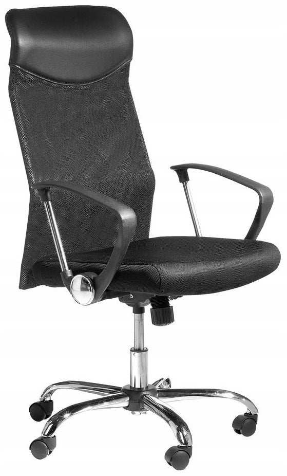 CHAIR BLACK SWIVEL CHAIR VENTILATED CHROME Brand no brand