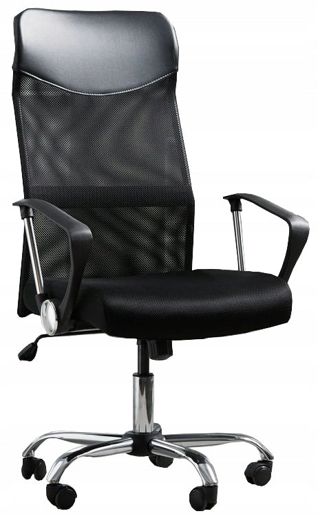 CHAIR BLACK SWIVEL CHAIR VENTILATED CHROME Kind rotary