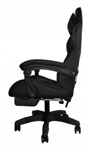 CHAIR BUCKET CHAIR GAMING OFFICE SWIVEL COMFORTABLE WITH CUSHIONS Model Czarny Fotel Krzesło Obrotowe Biurowe Biurkowe